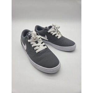Nike SB Check Solarsoft 6.5 Grey Womens Skate Shoes 921463-011 Canvas Low Top